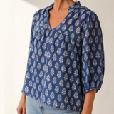 Marivell – Women's Block-Print V-Neck Summer Blouse