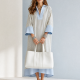 Florene – Women's Lightweight Striped Midi Dress