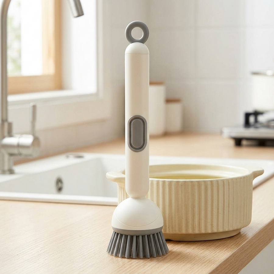 Sudspin – No Leak Dish Brush with Built In Soap Dispenser