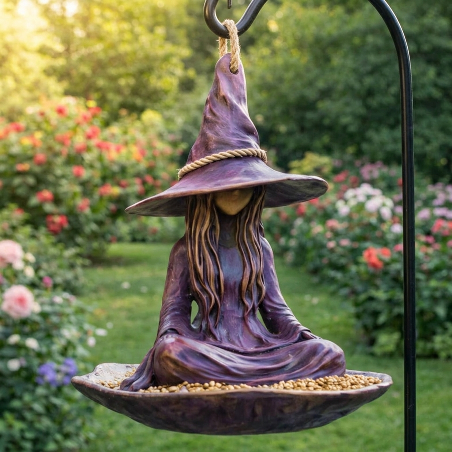Willowspell – Meditating Witch Bird Feeder