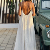 Soleia – Flowy Open Back Summer Maxi Dress