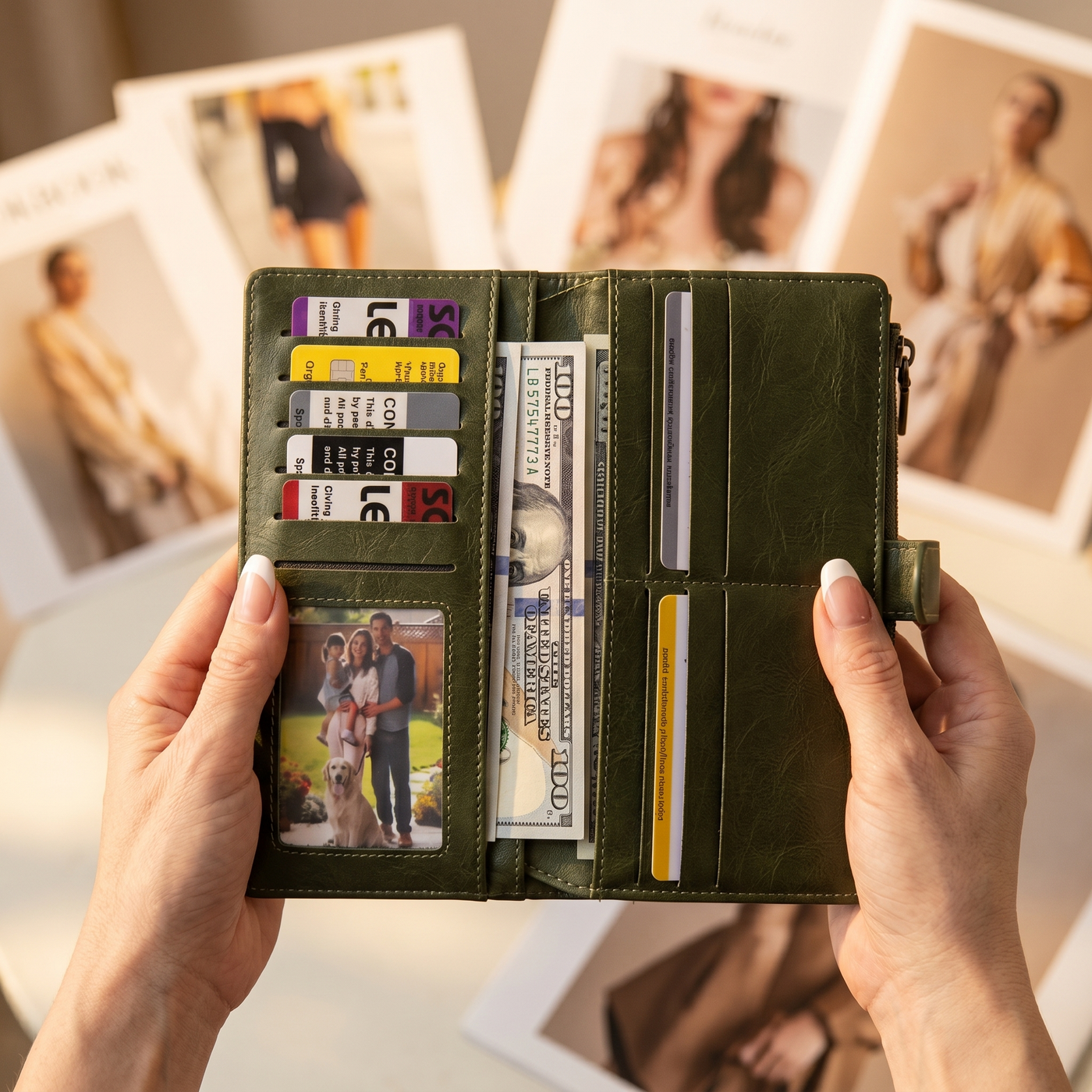 Veluna – Long Wallet with Phone Pocket and Wrist Strap
