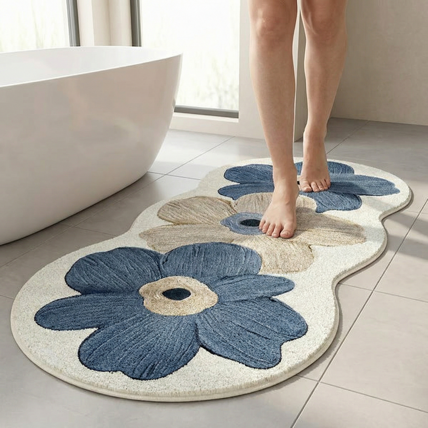Bloomora – Sculpted Floral Accent Rug