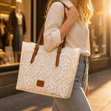 Lacelune – Floral Lace Shoulder Tote