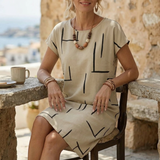 Linara – Women's Abstract Print Summer Shift Dress