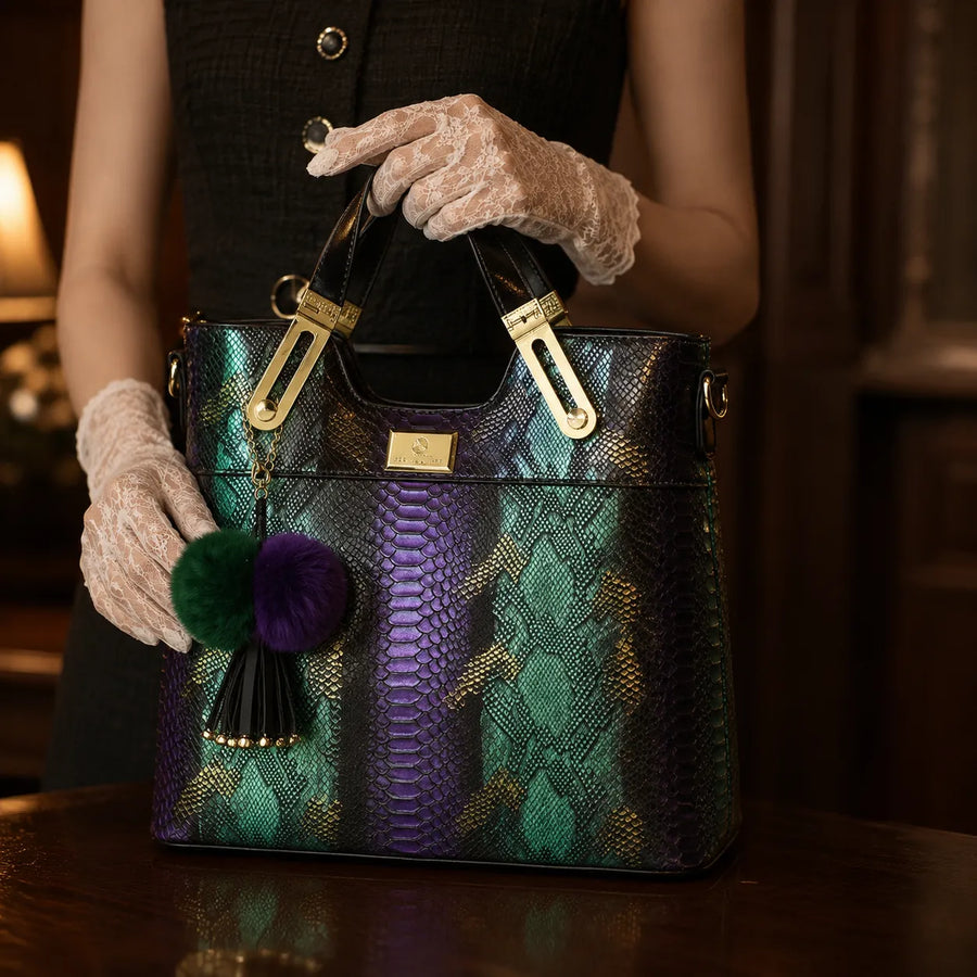 Vestralia – Iridescent Snakeskin-look Tote Bag
