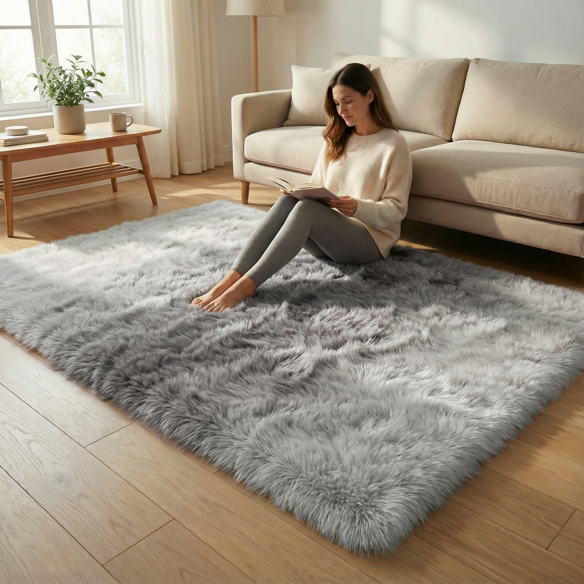 Velura - Gradient plush rug for cozy rooms