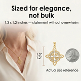 Elowen – Crystal Celtic Knot Necklace