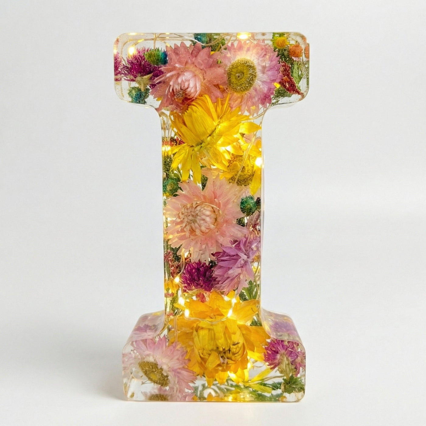 Florenza – Personalized Floral Resin Letter Light