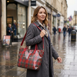 Carroway – Glossy Checkered Tote Bag
