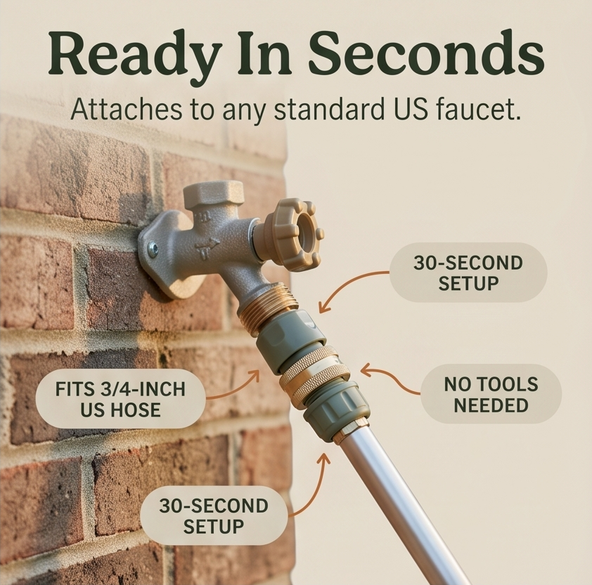 MossBlast – High-Pressure Garden Hose Nozzle for Moss and Grime