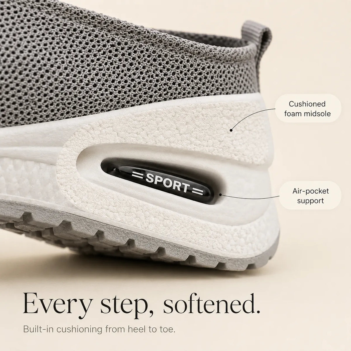 Stelora – Knit Mesh Slip On Sneakers for Women, Cushioned Everyday Walking Shoes