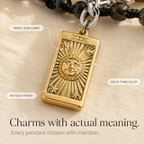Solenya – Vintage Boho Layered Necklace with Tarot, Compass & Coin Pendants