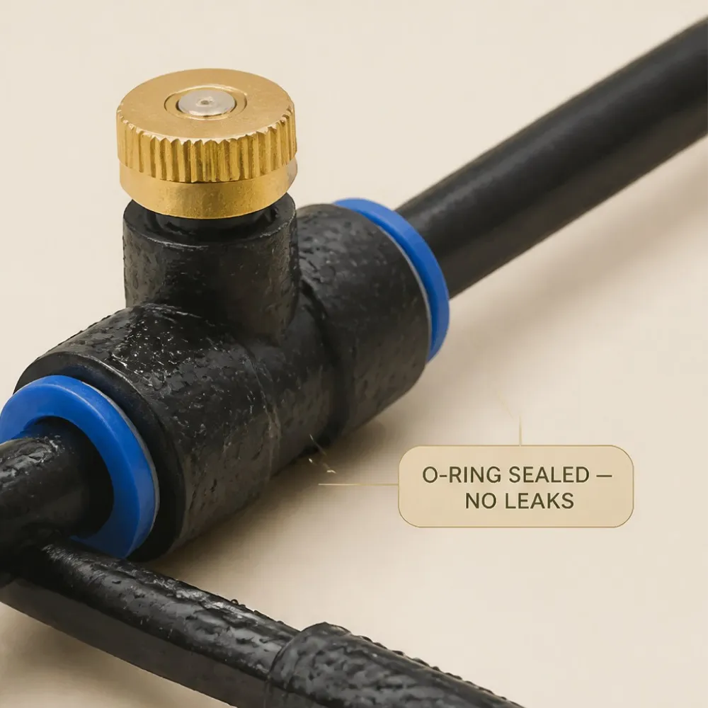 Mistara – Outdoor Patio Misting Cooling System with Brass Nozzles, 33ft