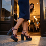 Elevana – Chunky Platform Ankle Strap Heels