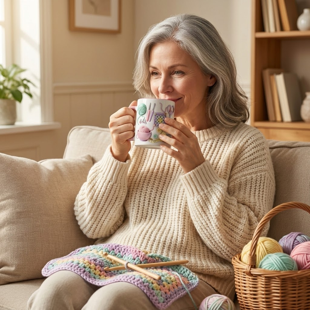 Yarnlove – 3D crafting mug for knitters and crocheters
