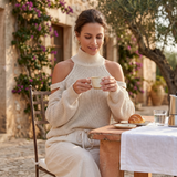 Alessia – Women's Cold-Shoulder Knit & Wide-Leg Set