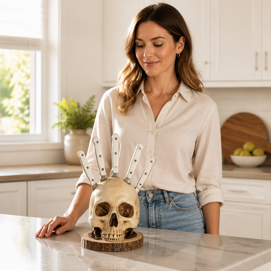 Osseo – Skull Knife Holder That Turns Storage Into Display