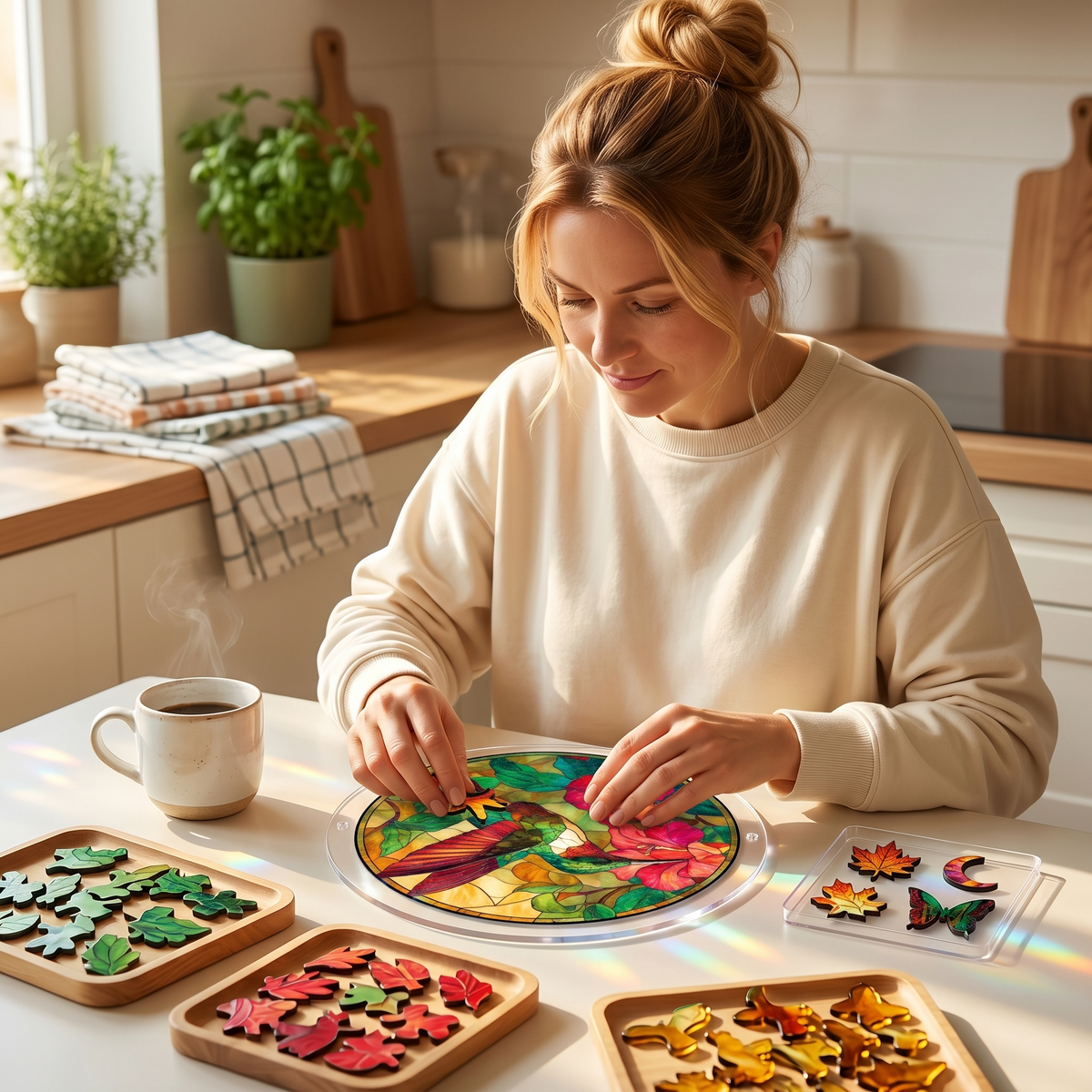 Lunavia – Stained Glass Suncatcher Puzzle