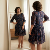 Floressa – Women's Tiered Chiffon Paisley Midi Dress