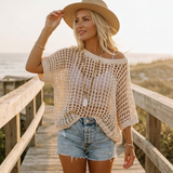 Aerela – Breezy Open Weave Knit Top