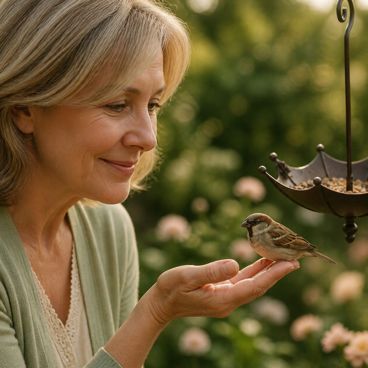 Veluna – Hanging Umbrella Bird Feeder & Bath