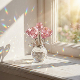Lumirose – Crystal Rose Bouquet with Vase