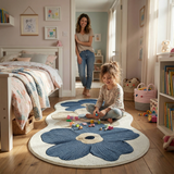 Bloomora – Sculpted Floral Accent Rug