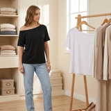 Elowen – Women's Soft Cotton Off Shoulder Top Set