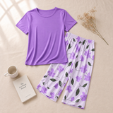 Sereya – Women's Breezy Floral Capri Pajama Set