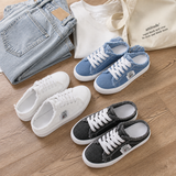 Vellora – Frayed Denim Slip-On Sneakers