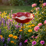 Petalune – Handcrafted Flower Bird Bath Garden Stake