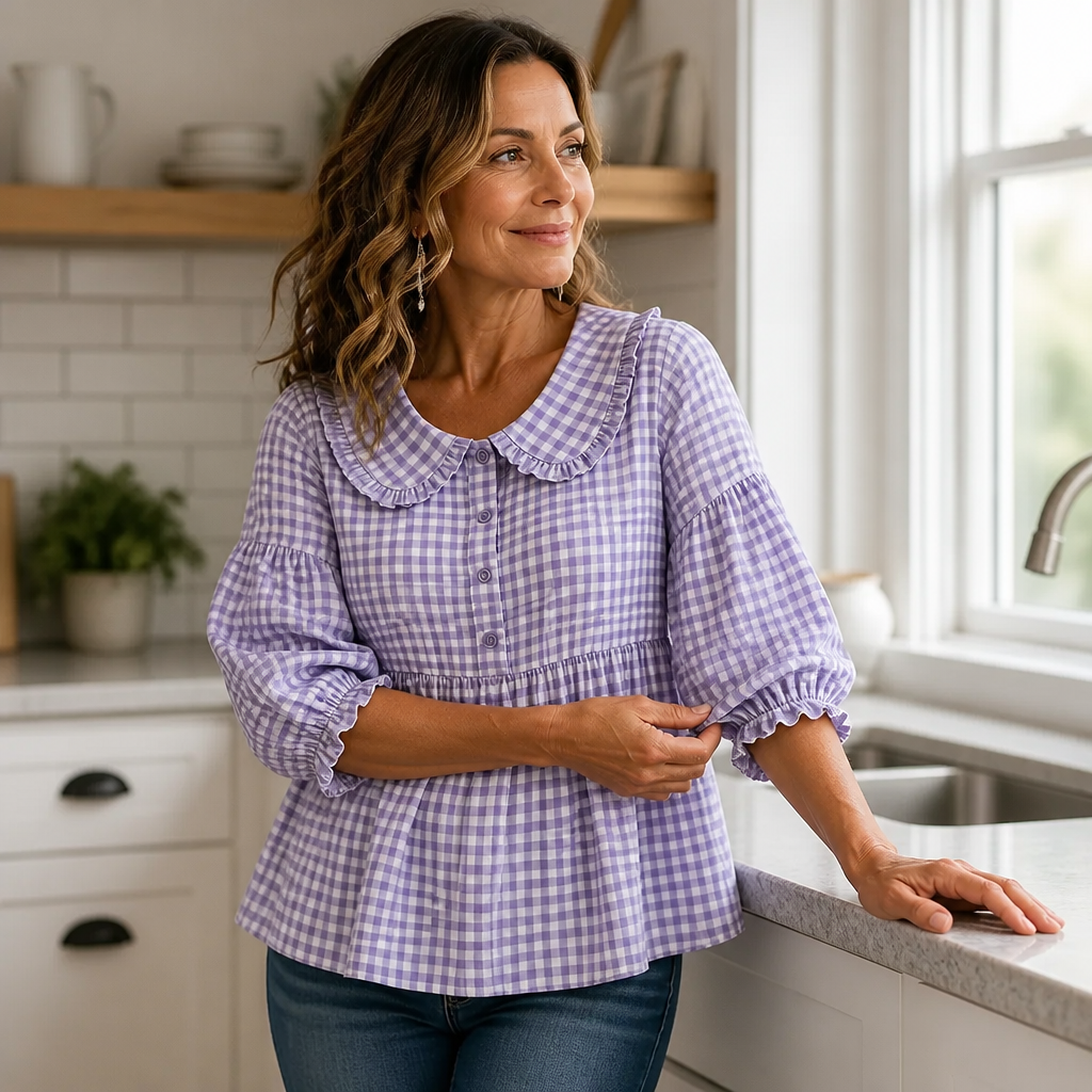 Ruffleigh – Blouse With A Collar That Frames The Face