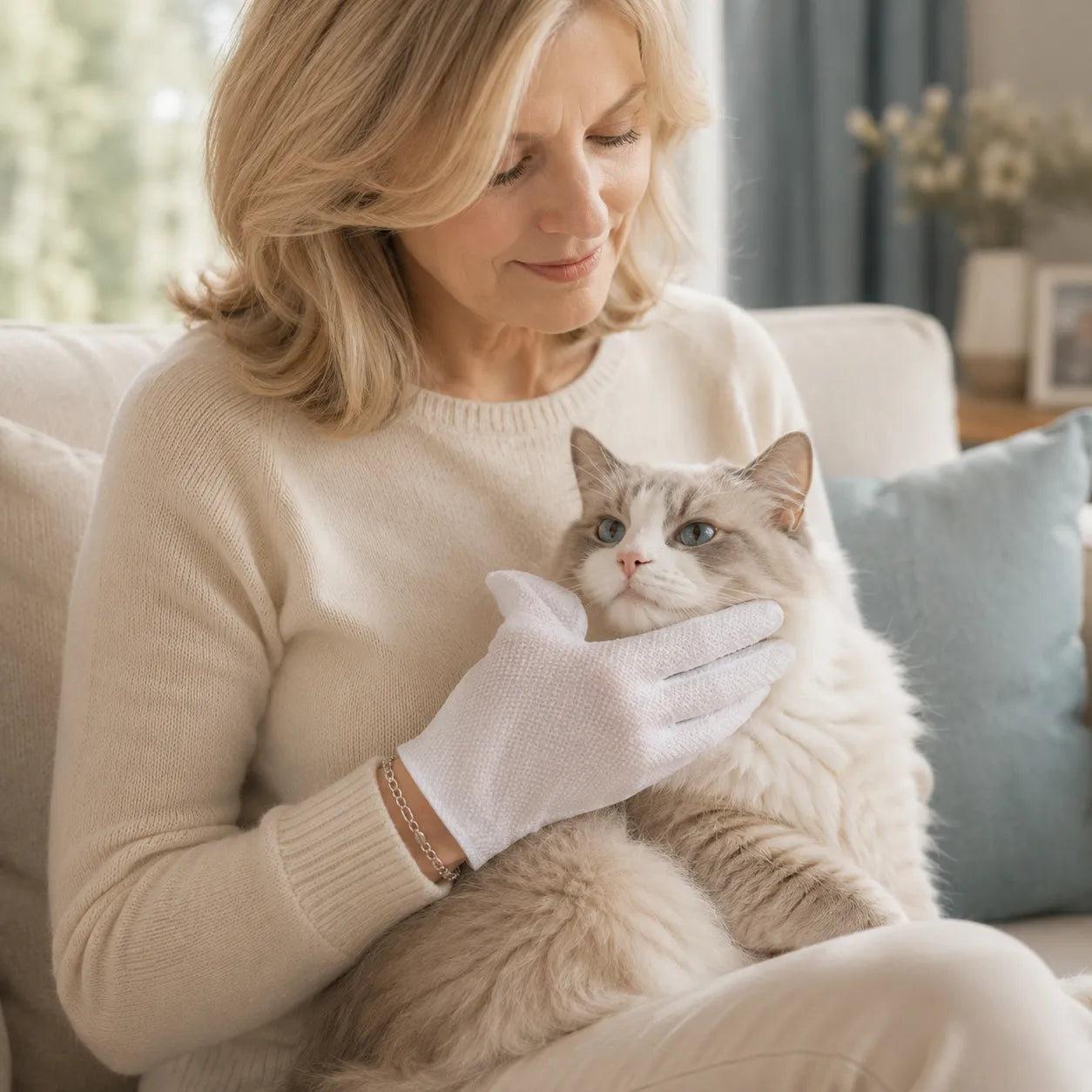 Pawmi – No-Rinse Pet Glove Wipes for Cats & Dogs, 6-Pack