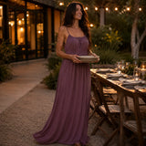Marielle – Backless Drawstring Maxi Dress with Side Slit