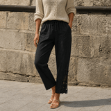 Liora – Women's Lace Trim Drawstring Comfort Pants