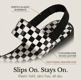Livia – Checkered Platform Wedge Sandals