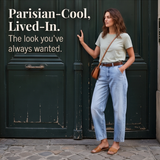 Lumière – Women's High-Waisted Cropped Barrel Jeans
