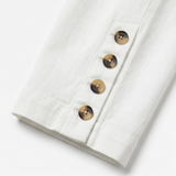 Lunessa – Button-Hem Cropped Cotton Pants