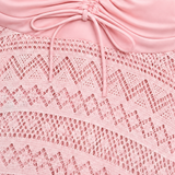 Marella – Plus Size Ruched Swim Dress with Lace Skirt Coverage