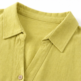 Marelle – Tiered V-Neck Linen-Look Mini Dress with Collar