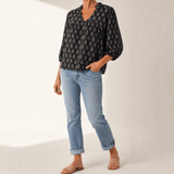 Marivell – Women's Block-Print V-Neck Summer Blouse