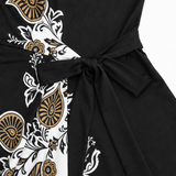 Marveline – Paisley A-Line Midi Dress with Tie Waist