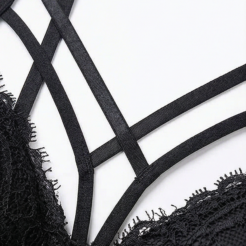 Noirette – Women's Strappy Lace Bodysuit