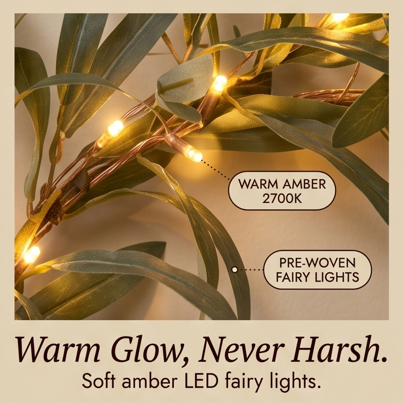 Olivelle – Warm-Glow Olive Wreath for Doors and Walls