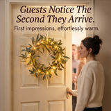 Olivelle – Warm-Glow Olive Wreath for Doors and Walls