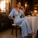 Olyara – Women's Elegant Wrap Jumpsuit