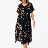 Vivara – Flowing Chiffon Midi Dress for Women