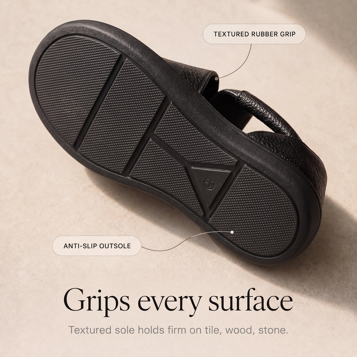 Solene – Pebbled PU T-Strap Flat Sandals for Women, Slip-On Open Toe Summer Shoes