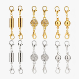 Claspella - Magnetic Necklace Clasp Connectors, 12 Pcs